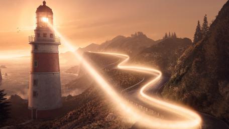 Luminous Path to the Lighthouse wallpaper