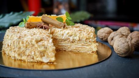 Delightful Walnut Cake to Satisfy Your Sweet Cravings wallpaper