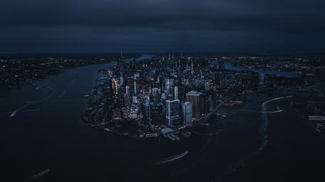 Lower Manhattan at night wallpaper