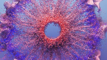 Vibrant Symmetrical Sphere in Abstract Universe wallpaper