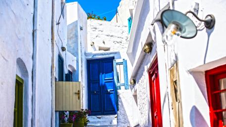 City alley in Amorgos wallpaper