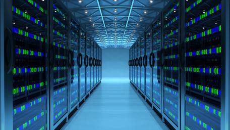 Futuristic Data Center Aesthetic Showcase wallpaper