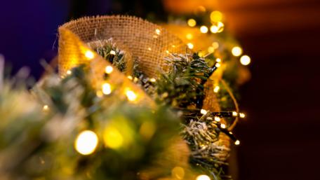 Sparkling Christmas Lights on Festive Decor wallpaper