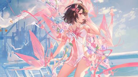 Serenade of Spring with Anime Elegance wallpaper