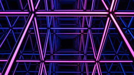 Neon Geometric Maze in 3D wallpaper