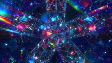 Prismatic Crystal Fractal Glow wallpaper