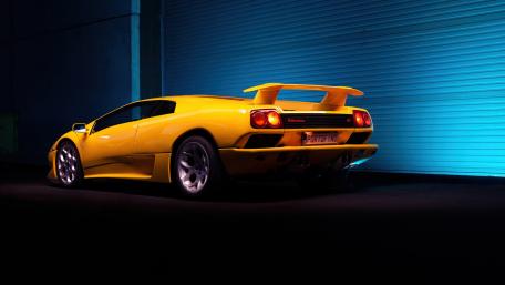 Lamborghini Diablo in Stunning Yellow Glow wallpaper
