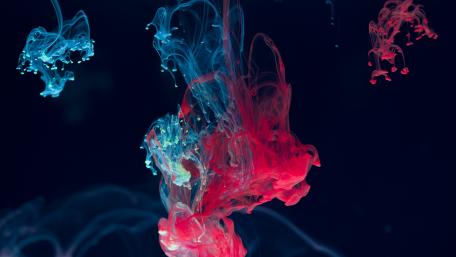 Ink Dance in the Deep Blue wallpaper