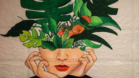 Leafy Visage Fantasy wallpaper