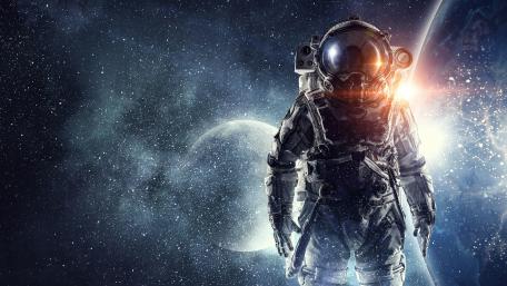 Astronaut in Cosmic Splendor wallpaper