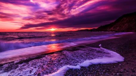 Purple sunset wallpaper