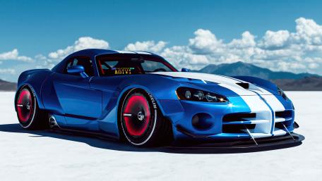 Dreamy Blue Dodge Viper Wallpaper wallpaper