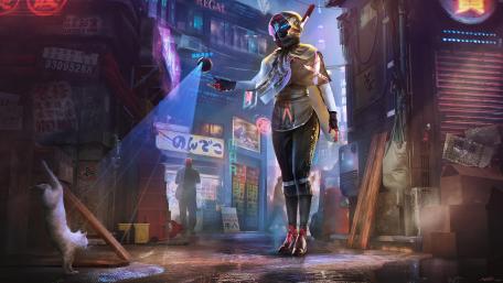 Cybernetic Dreams in Neon Alley wallpaper