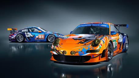 Dynamic Porsche 911 GT3 RSR Racing Wallpaper wallpaper