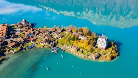 Seeburg Castle from above wallpaper