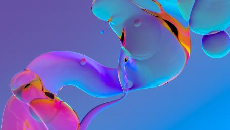 Glossy Waves of Liquid Color wallpaper