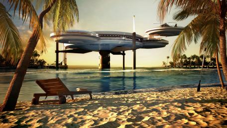 Water Discus Underwater Hotel, Dubai, UAE wallpaper