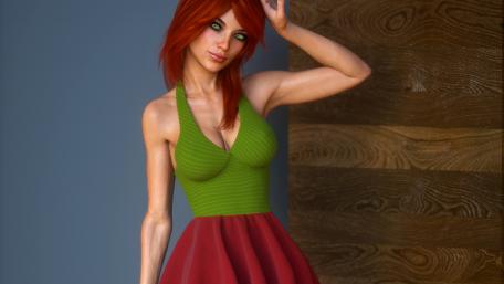 Mystical Redhead in Enchanted Attire wallpaper