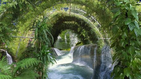 Enchanting Garden Tunnel Wallpaper wallpaper