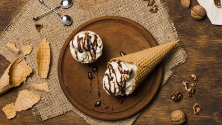 Delicious Ice Cream Delight in 5k Quality wallpaper