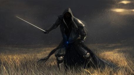 Mystic Knight in the Rain wallpaper