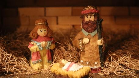 Nativity Scene Celebration Wallpaper wallpaper