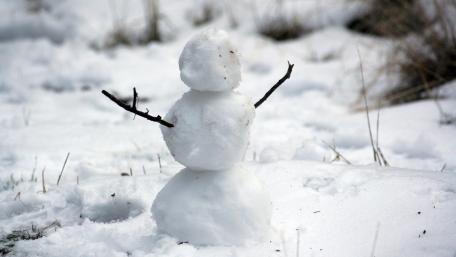Charming Snowman in a Winter Wonderland wallpaper