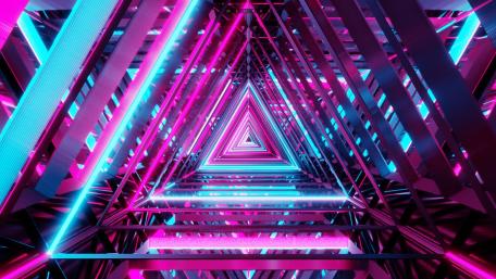 Neon Triangle Vortex wallpaper