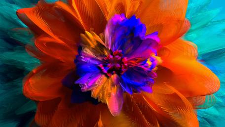 Vibrant Abstract Floral Explosion wallpaper