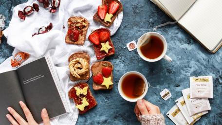 Cozy Breakfast with Tea and Delicious Treats wallpaper