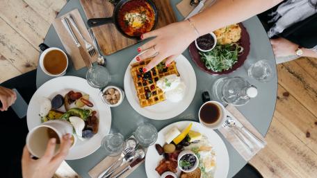 Delicious Breakfast Spread Perfect for Sharing wallpaper