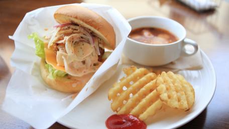 Delicious Sandwich and Coffee Spread for Food Lovers wallpaper