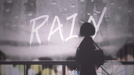 Rainy Solitude in Shades of Grey wallpaper