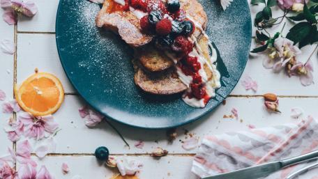 Delightful Morning Treat with Blossoms wallpaper