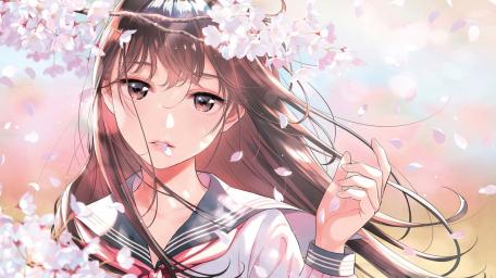 Spring Blossoms and Schoolgirl Charm wallpaper