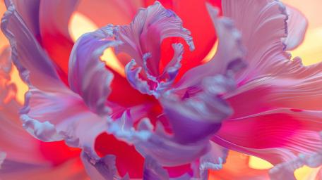 Ethereal Floral Waves in Vibrant Hues wallpaper