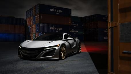 Sleek Acura NSX in an Urban Setting wallpaper