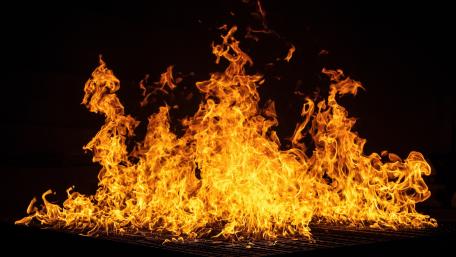 Eternal Flames Dance in the Night Sky wallpaper