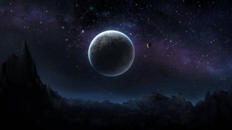 Mystical Alien Night Sky wallpaper