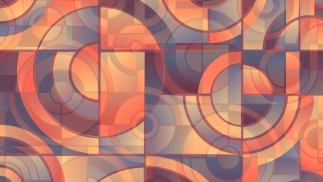 Geometric Harmony in Warm Tones wallpaper