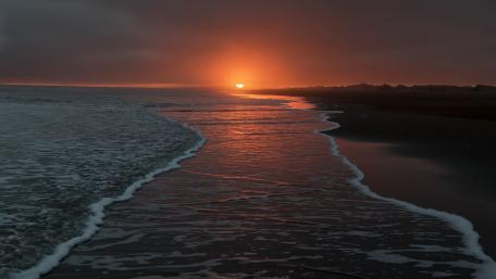 Sunset Serenity on the Shoreline wallpaper