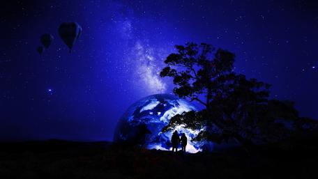 Romantic Night Under the Stars wallpaper