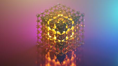 Vibrant Geometric Illumination in 3D Design wallpaper