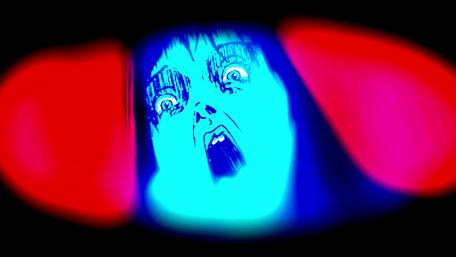Creepy Face in a Neon Nightmare wallpaper