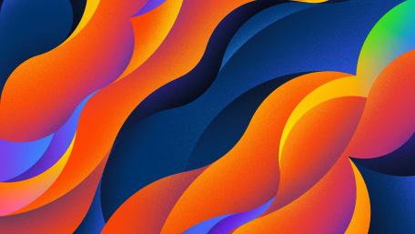 Vibrant Waves of Colorful Abstraction wallpaper