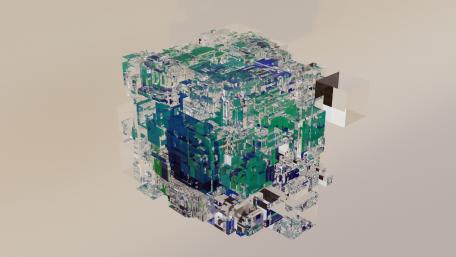 Geometric Reflections in Digital Space wallpaper