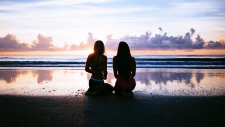 Sunset Reflections at the Shore wallpaper