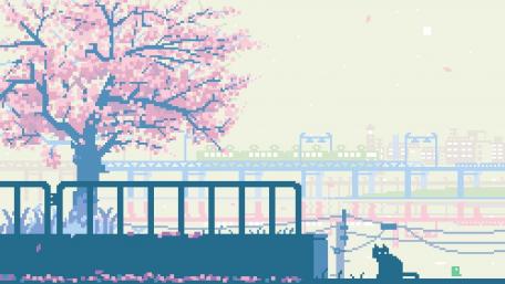 Pixel world wallpaper