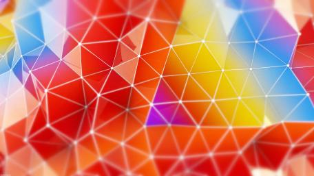 Vibrant Polygonal Dreamscape wallpaper