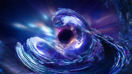 Mystical Cosmic Vortex in 3D Artistry wallpaper